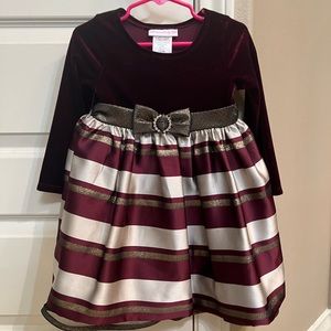 Formal velvet top maroon Christmas Dress/24months